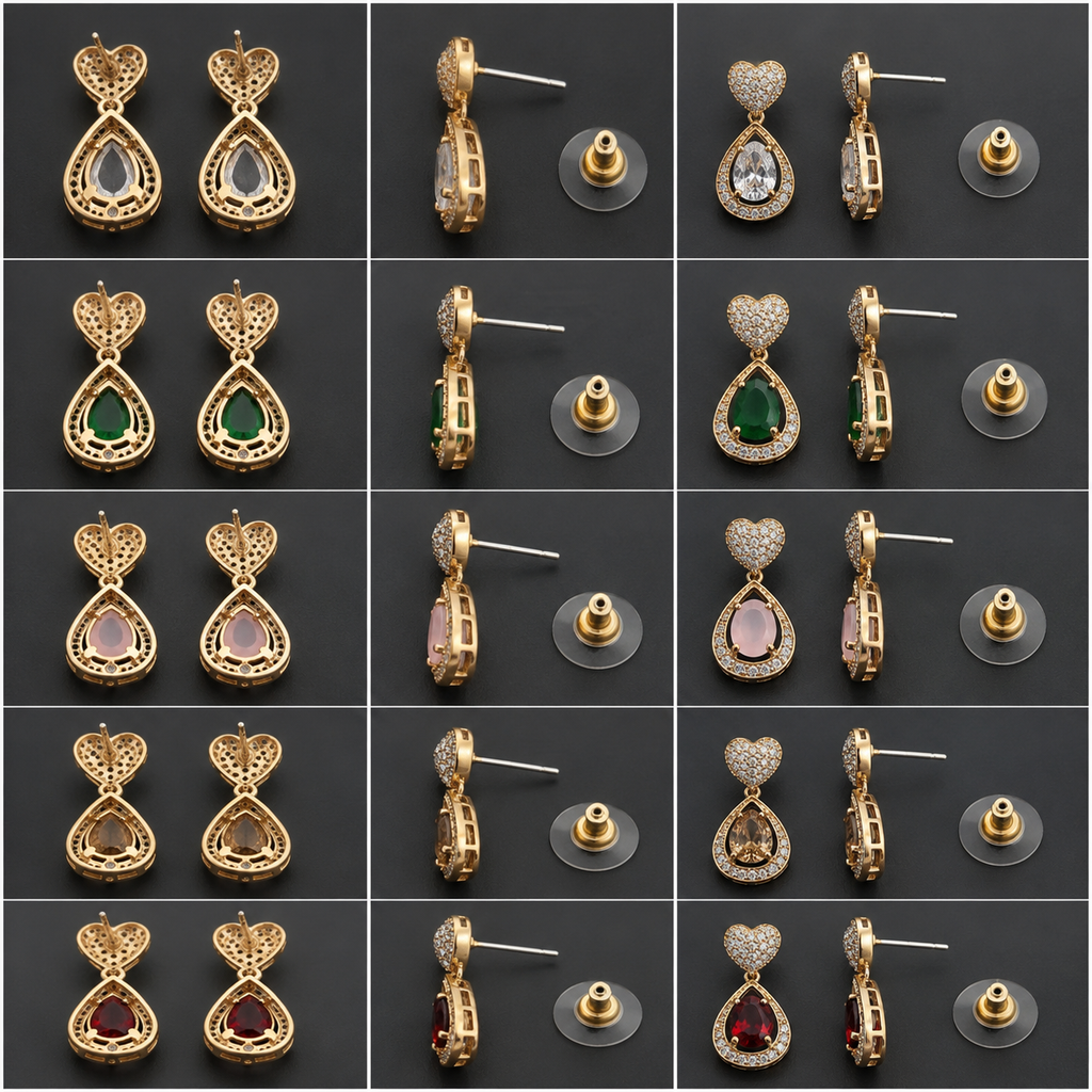 Gold & Silver Plated | Party Wear Stud Earrings