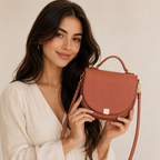 Stylish Brown Top Handle Bag