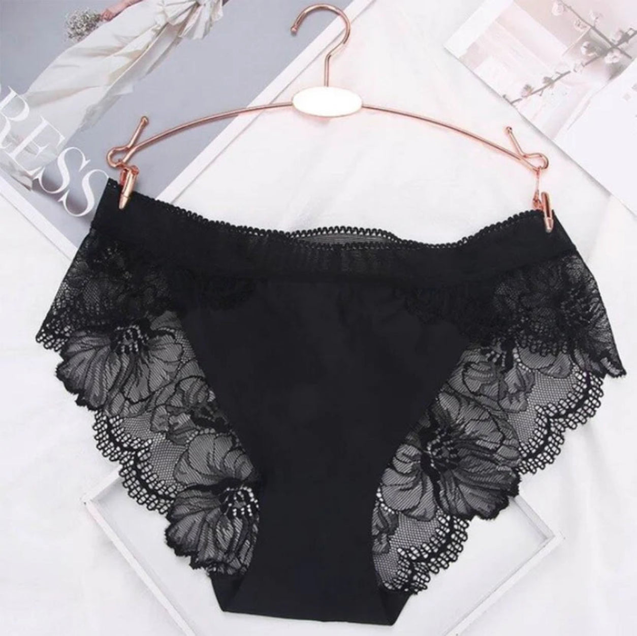 Lace Net Seamless Breathable See Through Panties