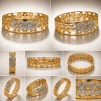 Sawera Studio Premium Stainless Steel Gold Plated Crystal Bracelet