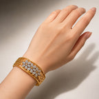 Sawera Studio Premium Stainless Steel Gold Plated Crystal Bracelet