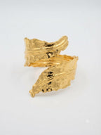 Sawera Studio Leaf Design Open Cuff Bracelet