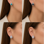 Luxury Crystal Teardrop Stud Earrings
