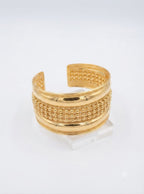 Sawera Studio Leaf Design Open Cuff Bracelet