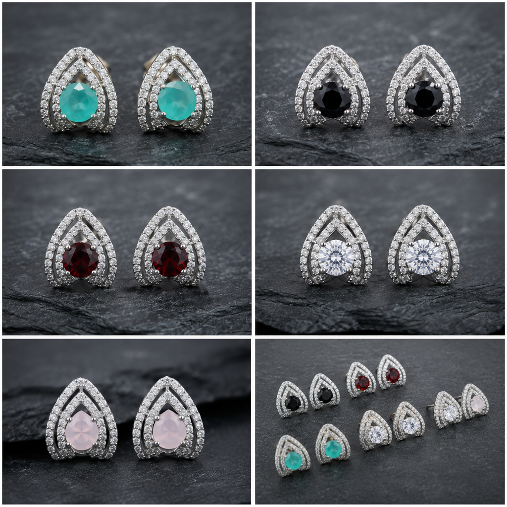 Luxury Crystal Teardrop Stud Earrings