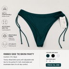 Ribbed Side Tie Bikini Panty