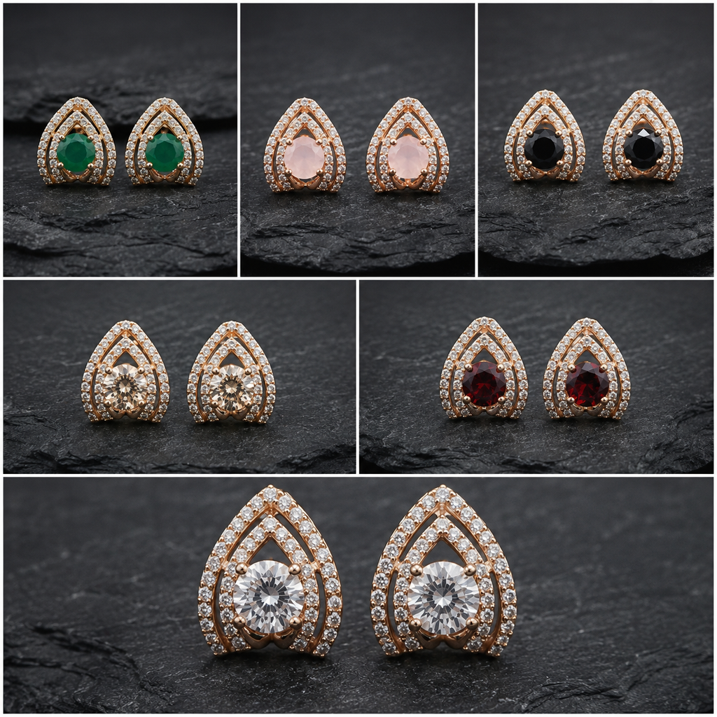 Luxury Crystal Teardrop Stud Earrings