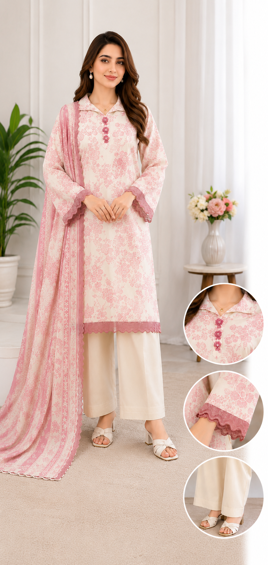 Ready to wear 3 Piece Lawn Suit