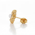 Sawera Studio Pearl Shell Stainless Steel Stud Earrings