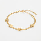 Sawera Studio Stainless Steel Gold Floral Bracelet important