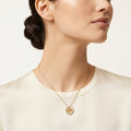 Sawera Studio Luxury Stainless Steel Crystal Pendant Necklace