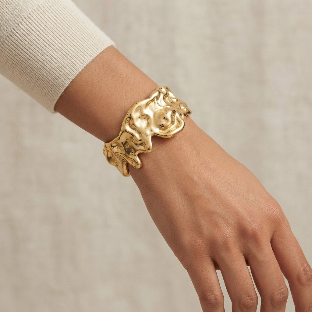 Sawera Studio Gold Plated Stainless Steel Statement Bracelet