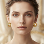 Sawera Studio Pearl Shell Stainless Steel Stud Earrings