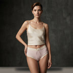 High Waist Textured Cotton Panty