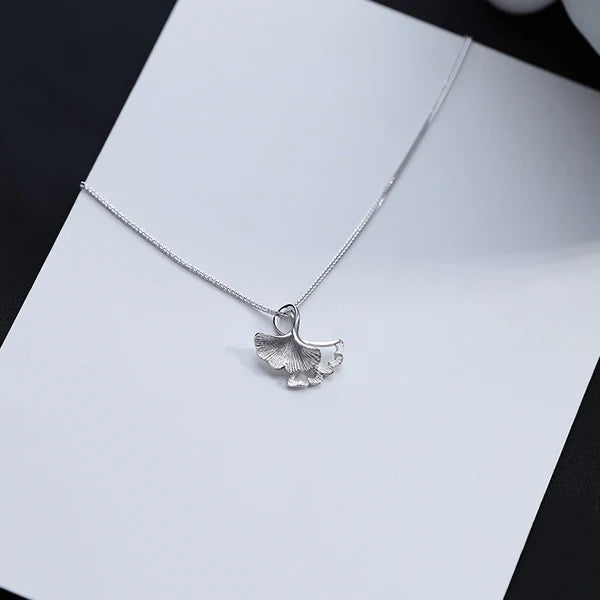 Almond Leaf Silver - Necklace