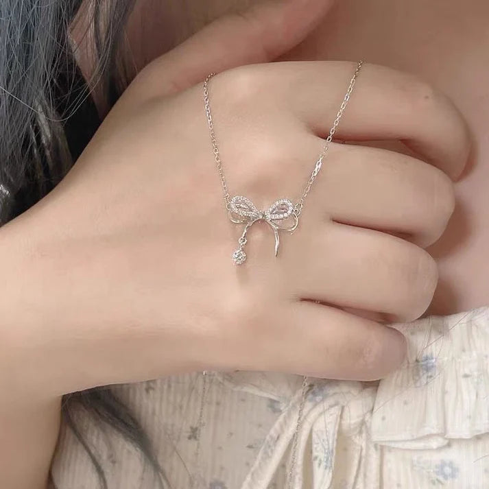 Flash Bow Silver - Necklace
