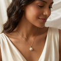 Luxury Pearl Halo Pendant Necklace for Women