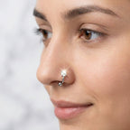 Minimalist Open silver Hoop Nose Pin