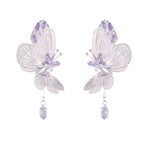 Diamond & Silver Butterfly - Earring
