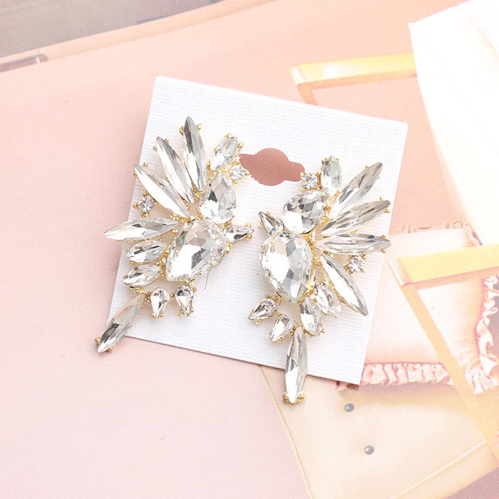 White Crystal Butterfly - Earring