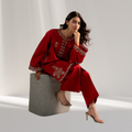 Embroidered Cotton Viscose Trouser Shirt