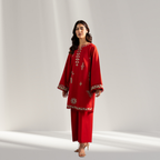 Embroidered Cotton Viscose Trouser Shirt