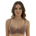 WIRED LACE BRA -BRN