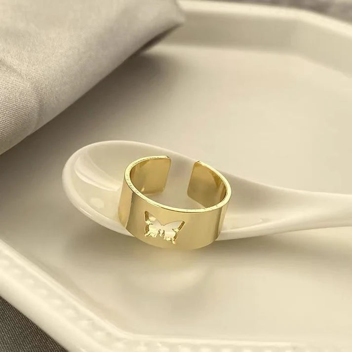 Butterfly Couple Ring set
