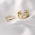 Butterfly Couple Ring set