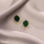 Colored Stone Gold Red & Green - Earring