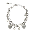 Heart Charms Silver - Bracelet