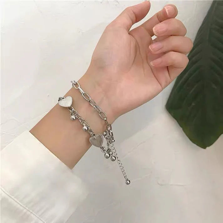 Heart Charms Silver - Bracelet