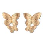 Butterfly Foiled Gold - Earring Style