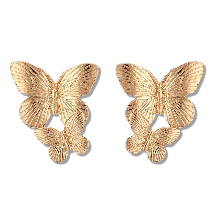 Butterfly Foiled Gold - Earring Style