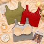 Wide Straps Stone Shimmer Tank Top