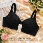 Soft Cotton Embroidered Bra – Pink