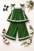 Azadi Collection | Girls Green Floral 2 Piece