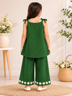 Azadi Collection | Girls Green Floral 2 Piece