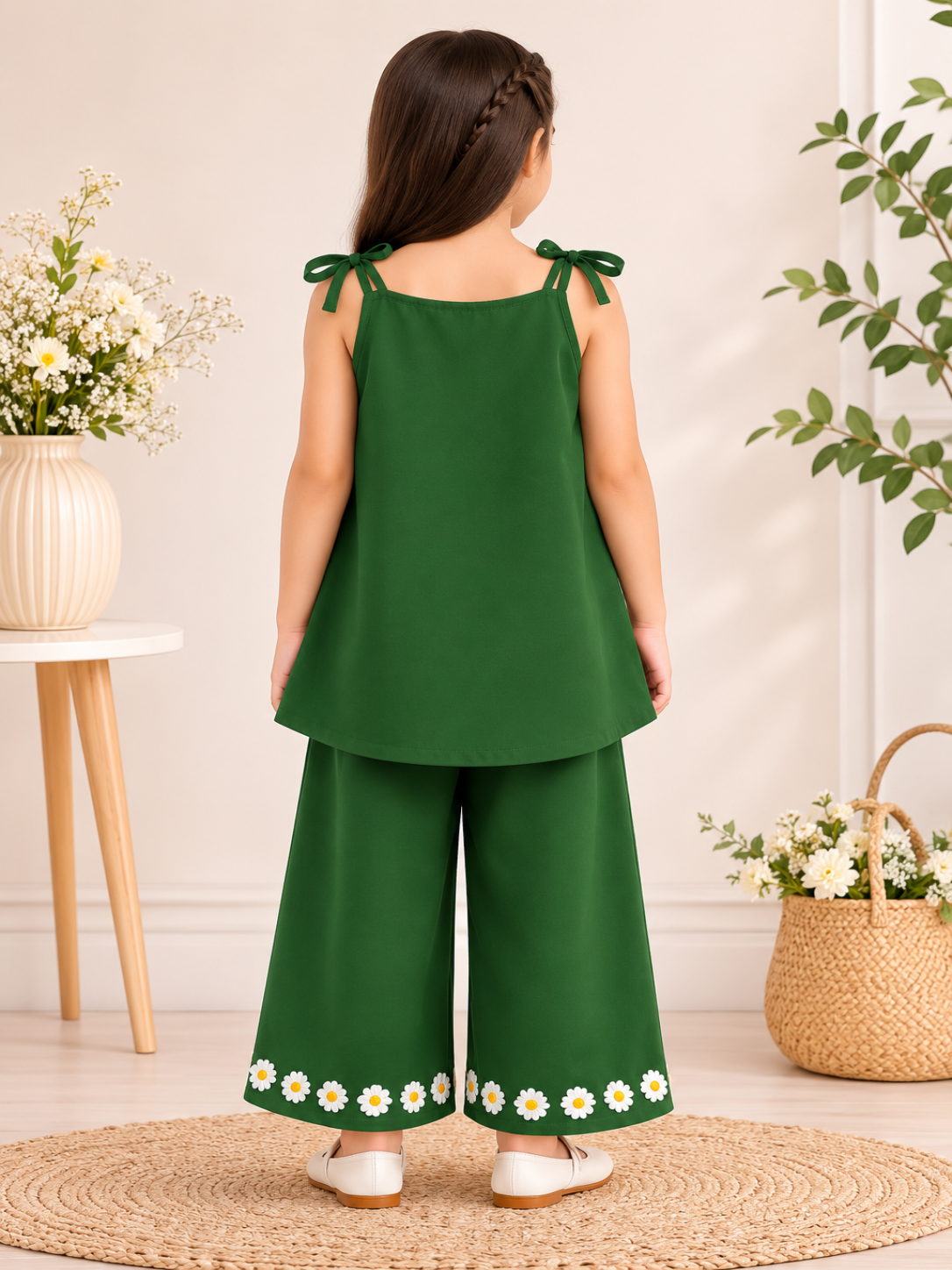 Azadi Collection | Girls Green Floral 2 Piece
