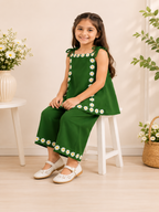 Azadi Collection | Girls Green Floral 2 Piece