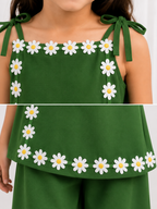 Azadi Collection | Girls Green Floral 2 Piece