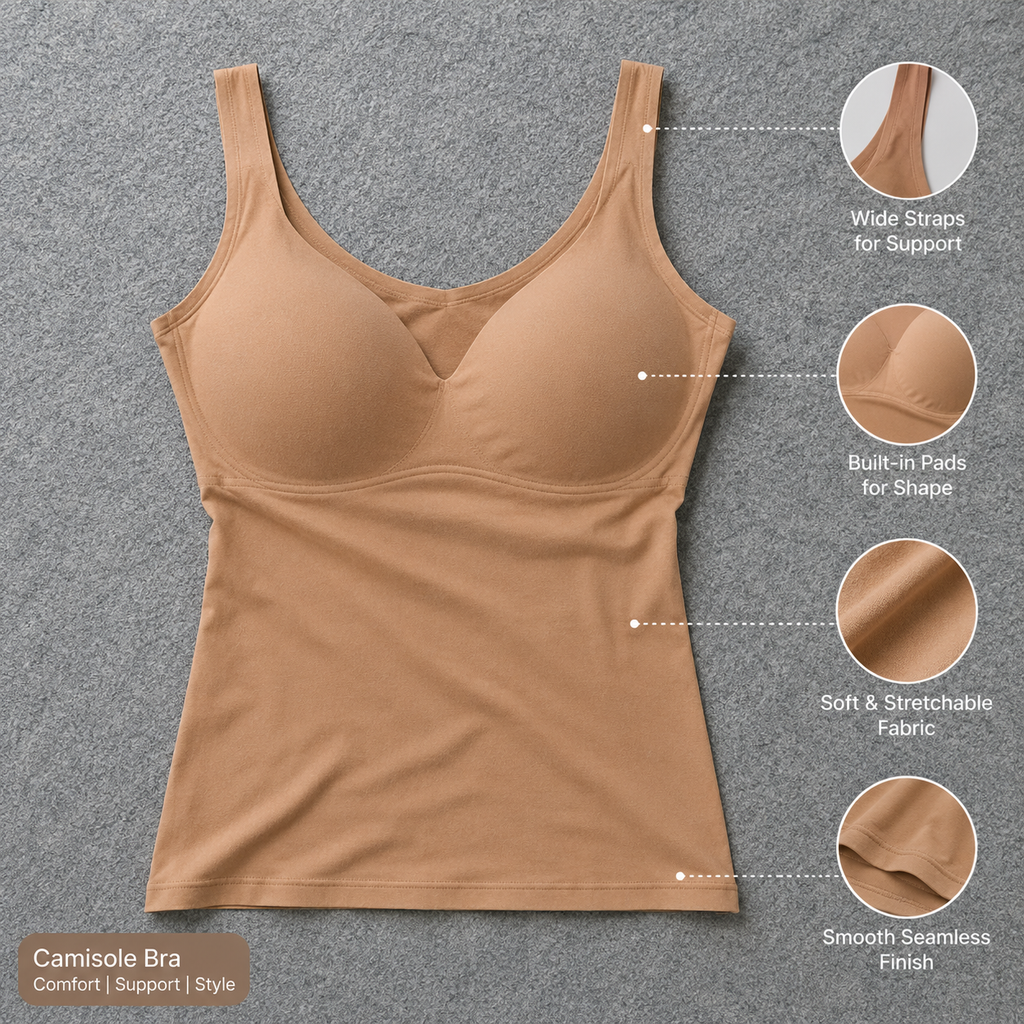 Seamless Padded Camisole Bra Top