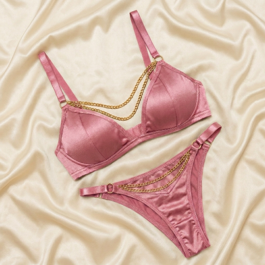 Luxury Chain Detail Bra & Panty Set
