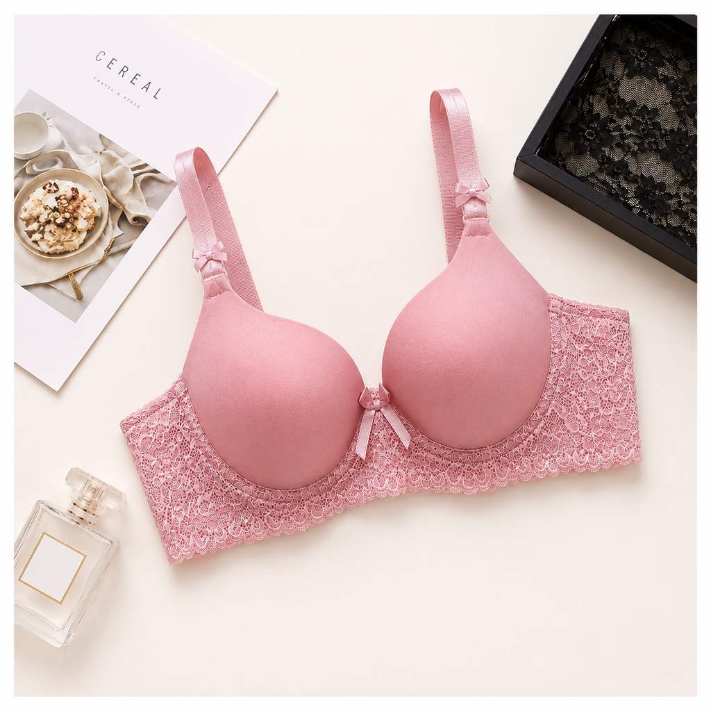 Women's Seamless Lightly Padded Lace Bra