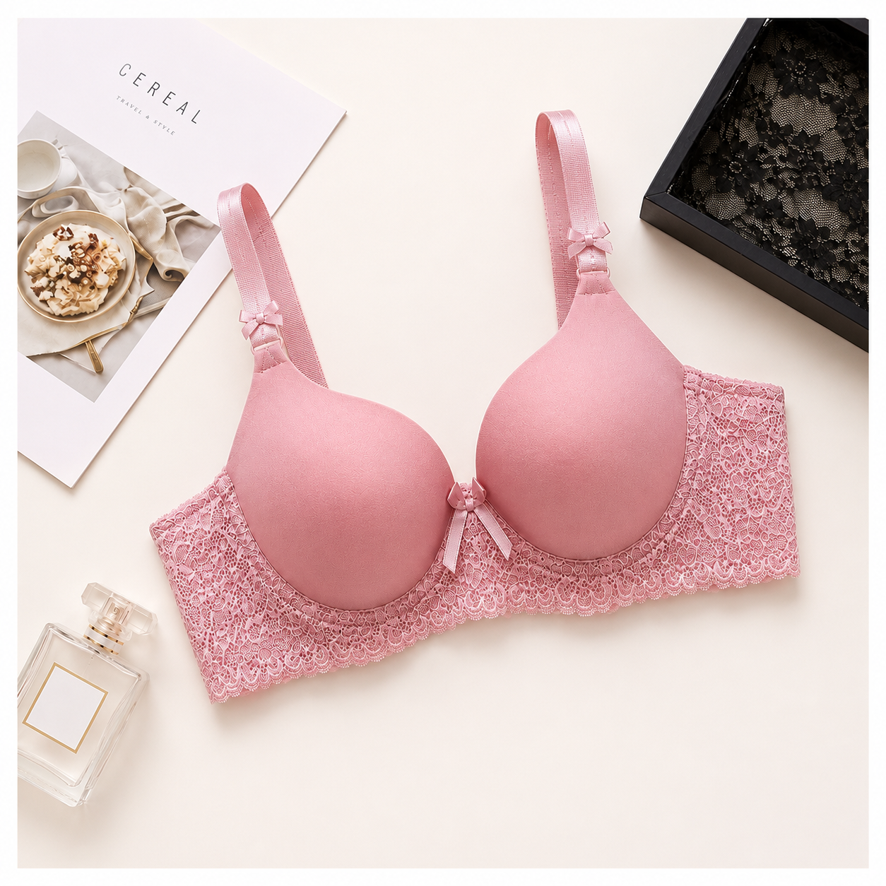 Women's Seamless Lightly Padded Lace Bra
