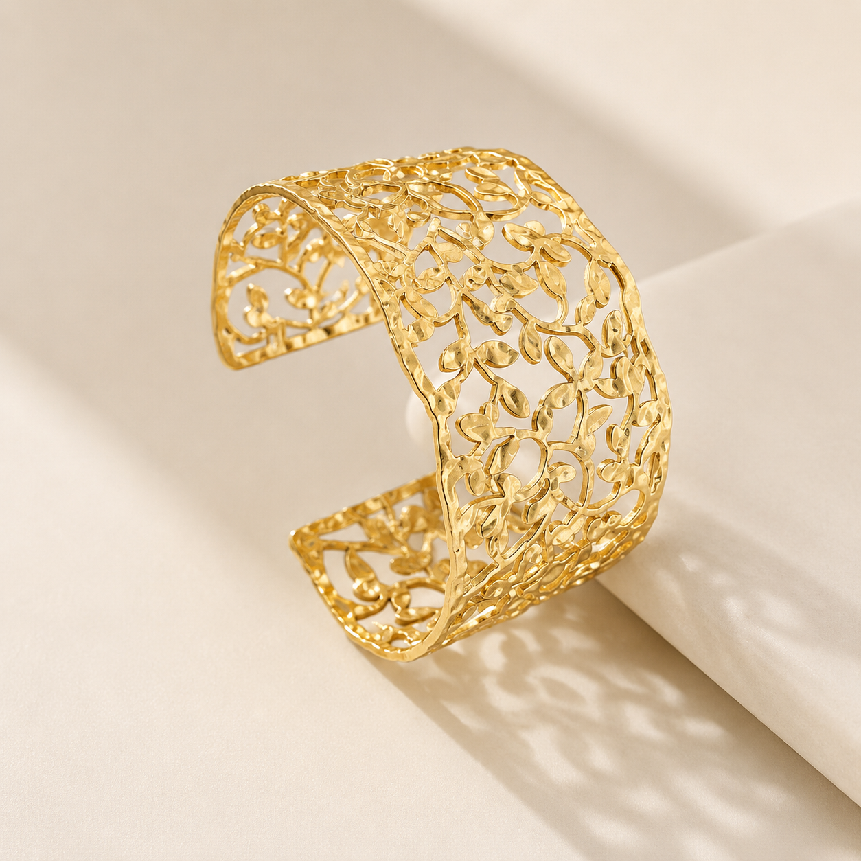 Luxury Gold Filigree Cuff Bracelet for Women