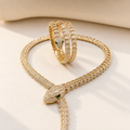 Luxury Snake Crystal Bracelet Set for Women