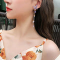 Purple Dangling Butterfly - Earring