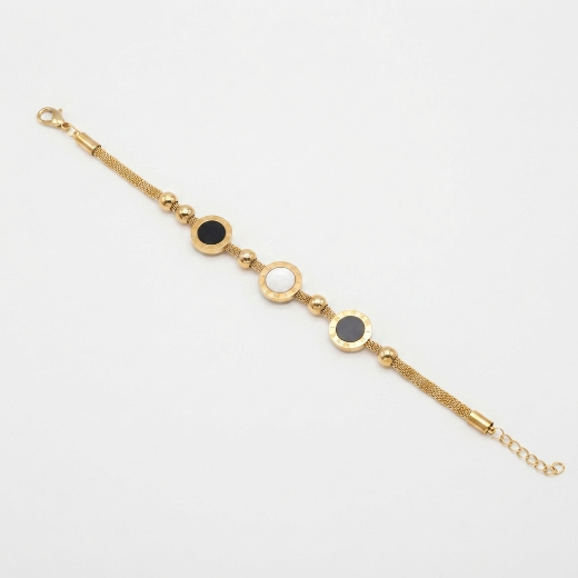 Sawera Studio Stainless Steel Double-Sided Clover Bracelet