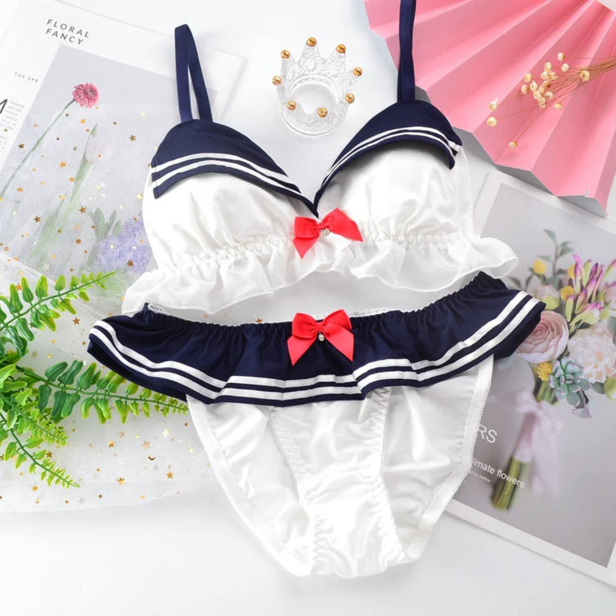 Moon Style Cute Bra and Pantie Set Bralette Lingerie